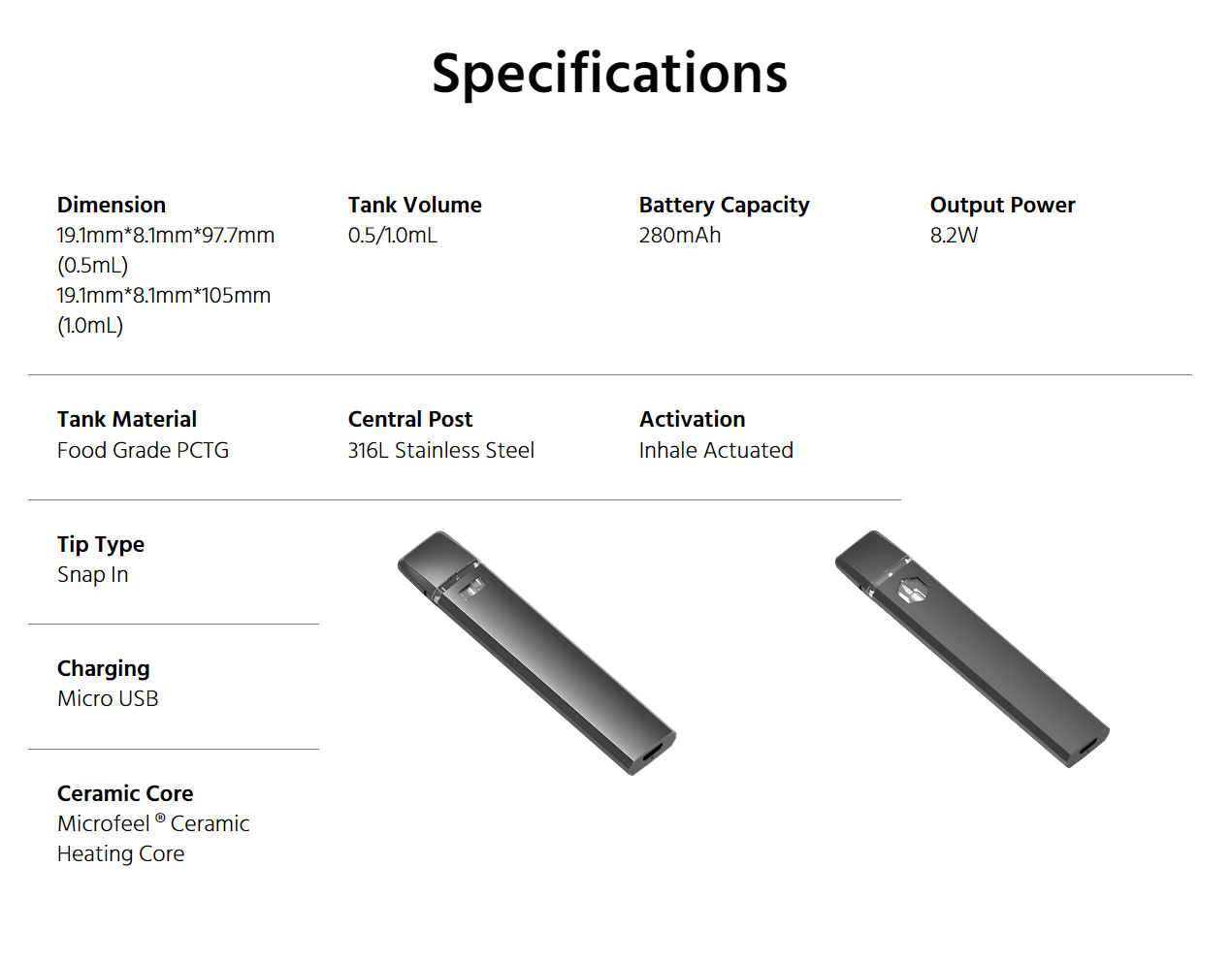 Rechargeable Disposable Vape Pen Solo 1 – Vaporizers & Packaging